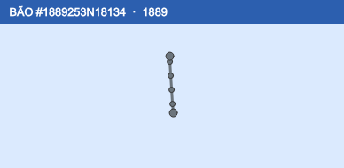 Quỹ đạo di chuyển của BÃO #1889253N18134 (1889)