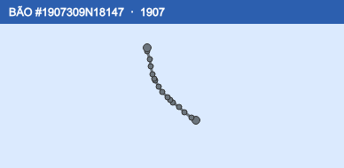 Quỹ đạo di chuyển của BÃO #1907309N18147 (1907)