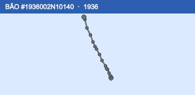 Quỹ đạo di chuyển của BÃO #1936002N10140 (1936)