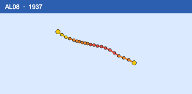 Quỹ đạo di chuyển của AL08 (1937)