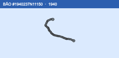 Quỹ đạo di chuyển của BÃO #1940237N11150 (1940)