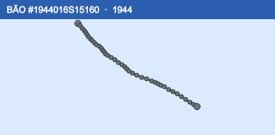 Quỹ đạo di chuyển của BÃO #1944016S15160 (1944)