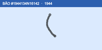 Quỹ đạo di chuyển của BÃO #1944134N16142 (1944)
