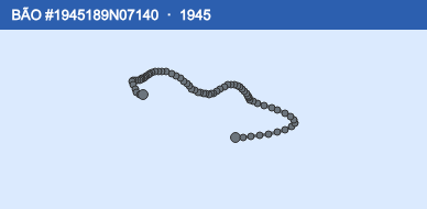 Quỹ đạo di chuyển của BÃO #1945189N07140 (1945)
