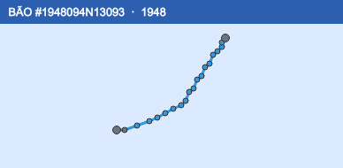 Quỹ đạo di chuyển của BÃO #1948094N13093 (1948)