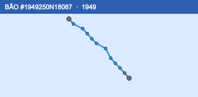 Quỹ đạo di chuyển của BÃO #1949250N18087 (1949)