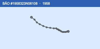 Quỹ đạo di chuyển của BÃO #1958323N06108 (1958)