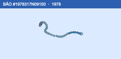 Quỹ đạo di chuyển của BÃO #1978317N09150 (1978)