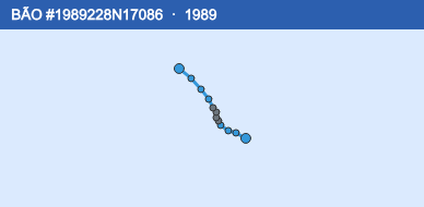 Quỹ đạo di chuyển của BÃO #1989228N17086 (1989)