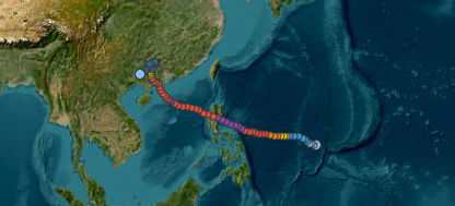 Quỹ đạo di chuyển của UTOR (2013)