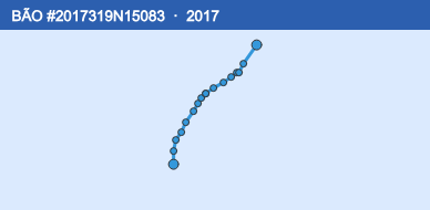 Quỹ đạo di chuyển của BÃO #2017319N15083 (2017)