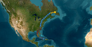 Quỹ đạo di chuyển của DEBBY (2024)