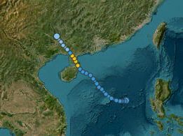 Quỹ đạo di chuyển của BÃO #2025175N16117 (2025)