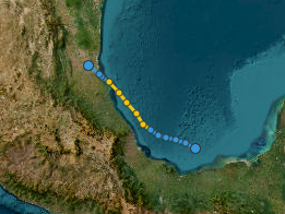 Quỹ đạo di chuyển của BARRY (2025)