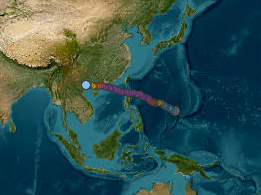 Quỹ đạo di chuyển của RAGASA (2025)